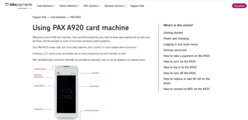 Takepayments A920Pro