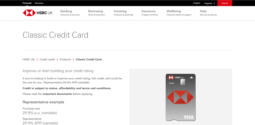 HSBC Classic Credit Card