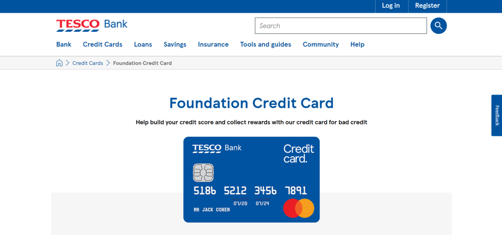 Tesco Bank Foundation Credit Card