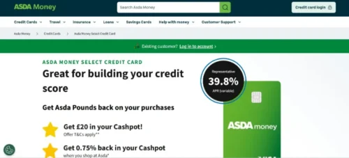 Asda Money Select credit card comparison