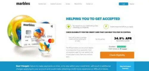 Marbles credit card for building credit
