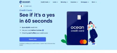 Ocean credit card for building credit