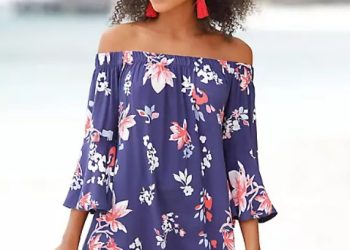 Beach Time Floral Bardot Dress